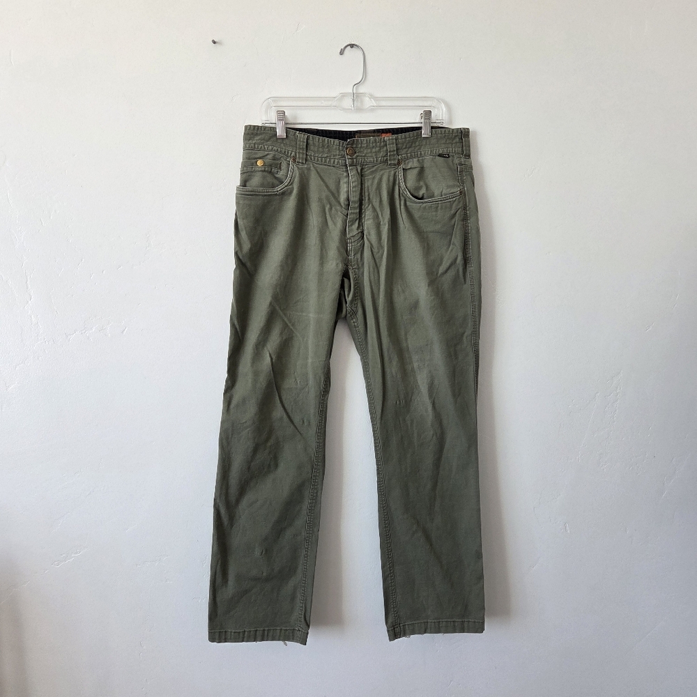 Howler Bros Frontside 5-Pocket Trousers Olive Army Green Straight Leg 34x30